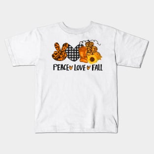 Halloween Sublimation Peace Love Fall ⭐⭐⭐⭐⭐ Kids T-Shirt